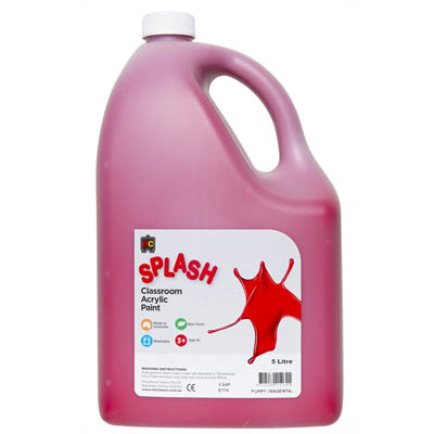 Splash Acrylic 5Lt Poppy Magenta